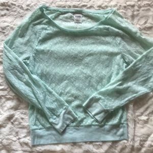 Victoria’s Secret PINK lace top in Tiffany Blue